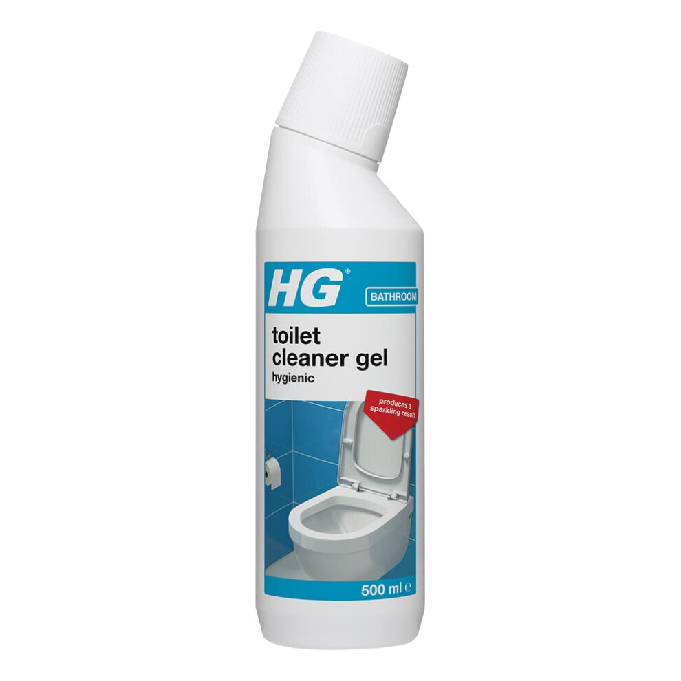 HG Toilet Cleaner Gel, Hygienic Limescale Remover & Anti Stain Formula for Loo Seat, Bowl & Rim, Powerful Heavy Duty Cleaning & De-Scaler Treatment