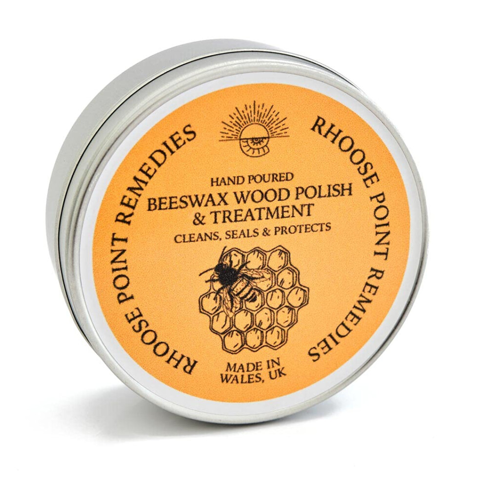 Beeswax Wood Polish (Natural) - 100Ml - Natural Wood Wax, Enhances The Natural Beauty Of All Types Of Wood, Cleans, Seals & Protects For A Perfect 5051219593659