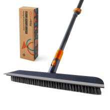 CLEANHOME Floor Scrubbing Brush with Squeegee/Handle,2-1 Bathroom Tile Cleaning Brush.Suitable for Cleaning Floors, Corner Gap, Patios,Indoor,Living