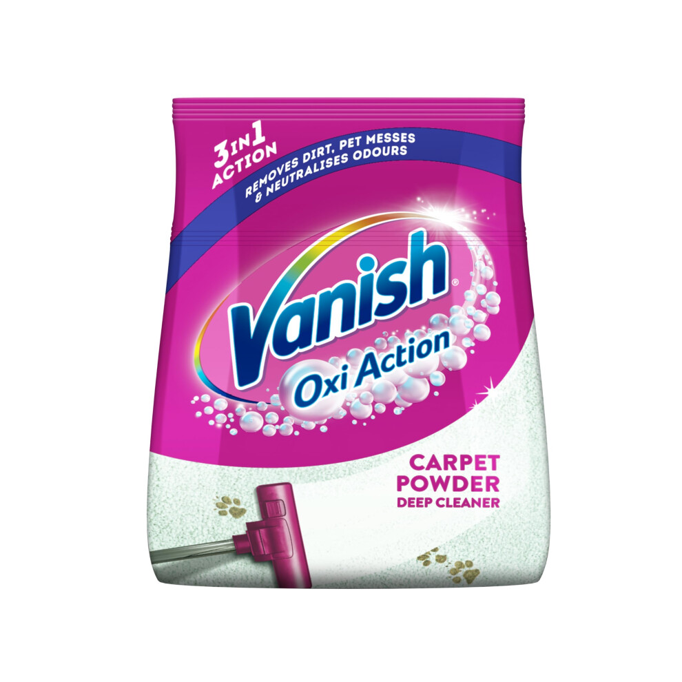Vanish Oxi Action Upholstery & Carpet Cleaner, Stain Remover Powder for Large Area Cleaning, 650g | Spring Flowers Fragrance | Cleans and Freshens