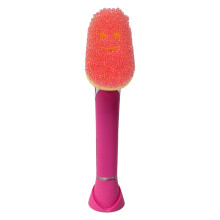 Scrub Daddy Dish Wand Scrubbing Brush with Handle, Soap Dispensing Dish Brushes, Texture Changing Washing Up Sponges With Liquid Dispenser, Scrubber