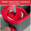 Red Spin Mop Head Base with Mop Handle for Vileda Turbo Spin 2in1,3in1 Mop Refill Replacement,Triangular Spin Mop Base for Turbo 3