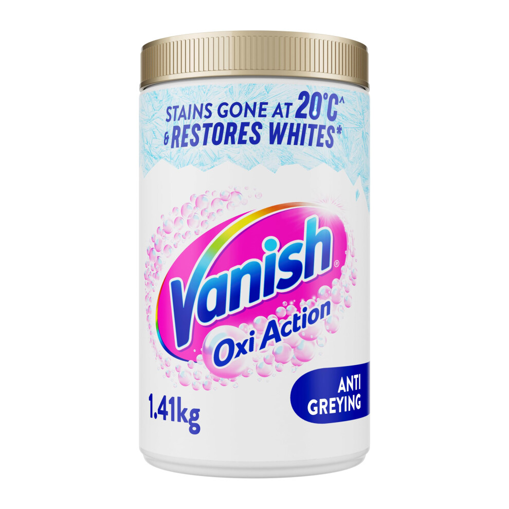 Vanish Fabric Stain Remover, Gold Oxi Action Powder Crystal Whites, 1.41 kg