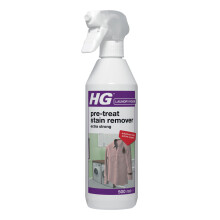 HG Laundry Pre-Treat Stain Remover, Extra Strong Pre-Wash Clothing & Fabric Spray with Active Oxygen, Removes Spots & Stains, Heavy Duty Formula Ideal
