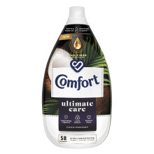 Comfort Ultimate Care Coco Fantasy Ultra-Concentrated Fabric Conditioner bottle made of 100% recycled plastic* for complete clothes protection 58 Wash
