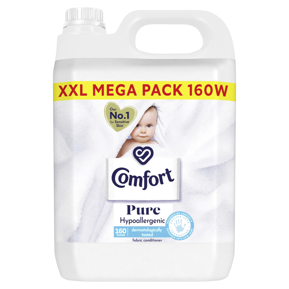 Comfort Pure Sensitive Fabric Conditioner 4.8L (160 Washes) - Hypoallergenic, Dermatologist Tested, Gentle For Sensitive Skin; Mumsnet Rated 8.72E+12