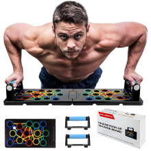 24 in1 Push Up Board Multifunctional Foldable Portable Fitness Workout Push-up Tools Pushup Stands Exercise Board Muscle Board,Home Exercises For