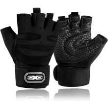 HCFGS Gym Weight Lifting Workout Gloves with Wrist Wrap Support, for Men & Women, Breathable & Full Palm Protection, for Exercise Weightlifting,