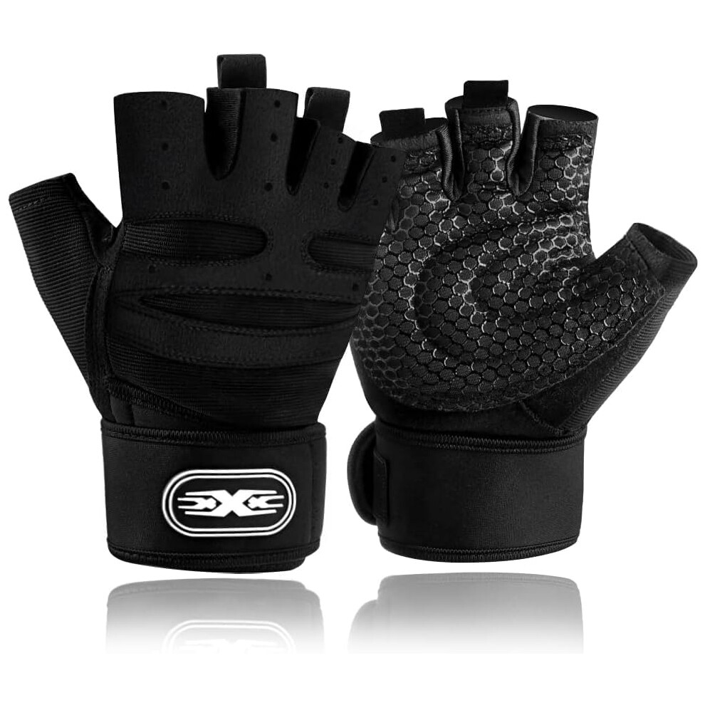 Photos - Other Trainers HCFGS Gym Weight Lifting Workout Gloves with Wrist Wrap Support, for Men & Women, Breathable & Full Palm Protection, for Exe