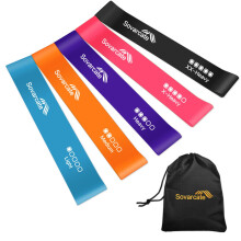 SOVARCATE Resistance bands [Set of 5] Exercise Bands Set for women and men 5 Strength Levels Latex Elastic Stretch Loop Physio Fitness Equipment for