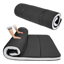 Double Futon Mattress Japanese 10cm Foldable Mattress Topper Black