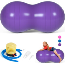 DASKING Peanut Ball for Kids Therapy, Anti-burst Exercise Ball, 90x45cm Yoga Ball with Hand Pump, Gym Quality Fitness tool for Pregnancy, Children,