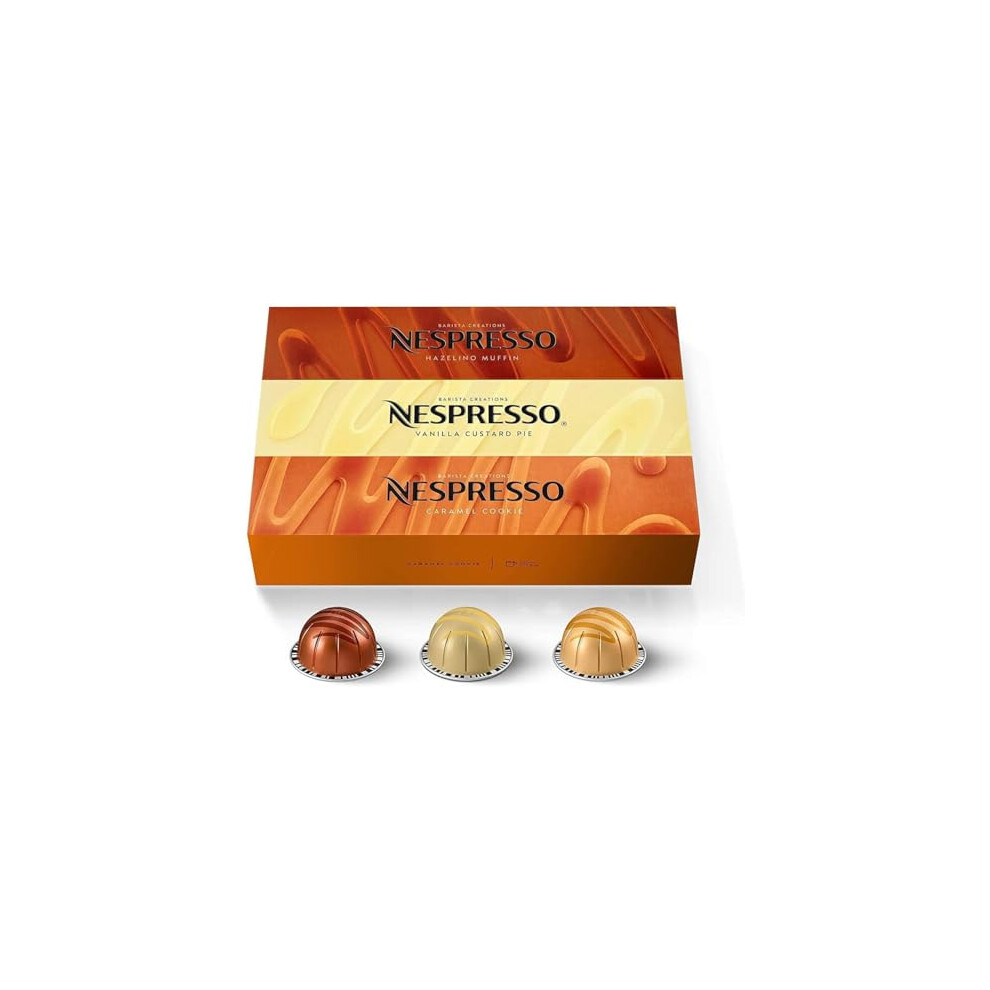 Nespresso 30 Capsules Vertuo Vanilla + Caramel + Hazelnut
