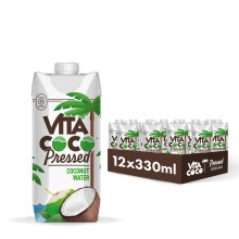 Vita Coco Pressed Coconut Water Multipack 330ml x 12, Coconut Taste, Packed With Electrolytes, Gluten Free, Full Of Vitamin C & Potassium, Impossible
