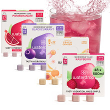 waterdrop? Microdrink Set - Water Flavouring - Hydration Tablet - Natural Fruit Mix - Vitamin C - Sugar Free - Raspberry - Pomegranate - Blackcurrant