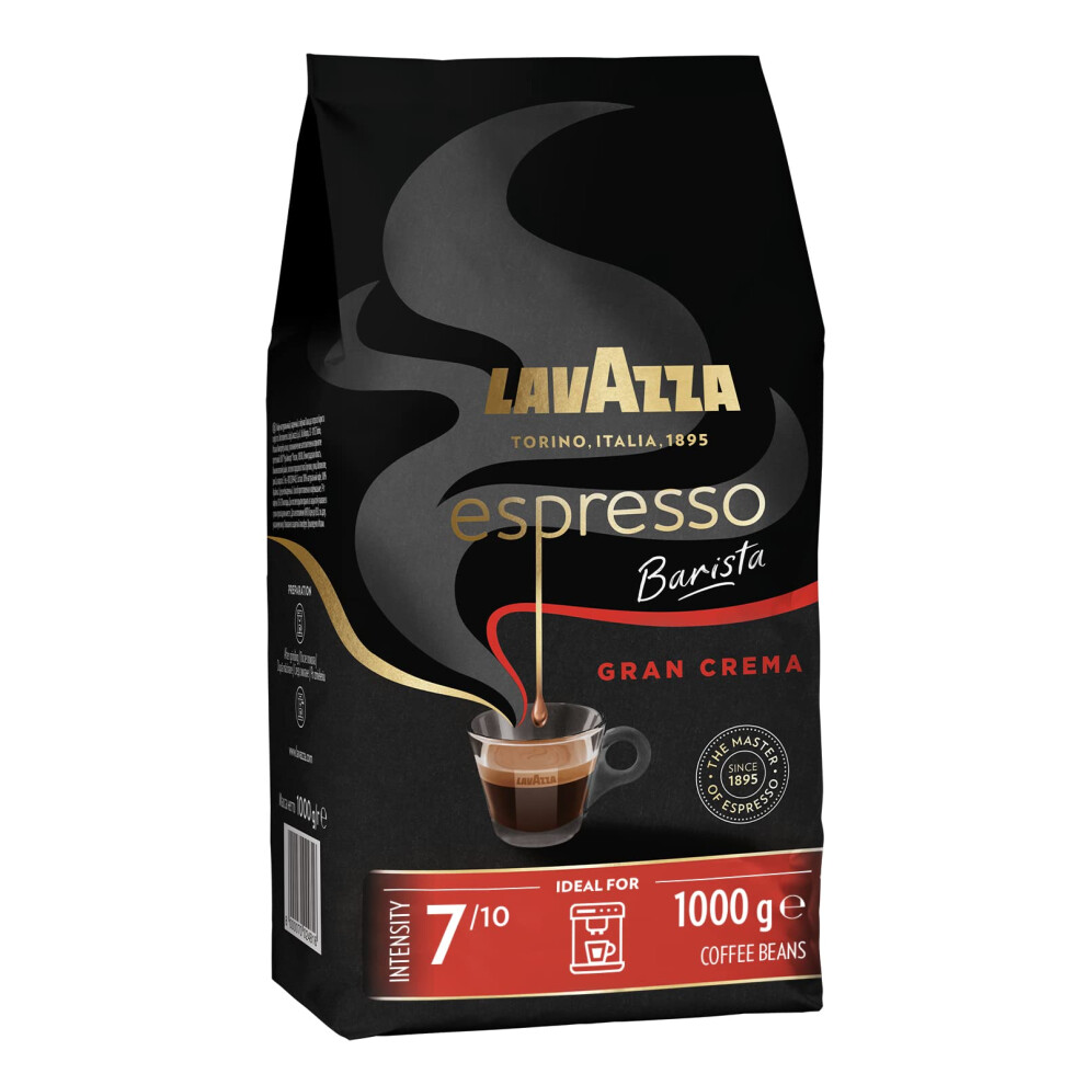 Lavazza Barista Gran Crema, Arabica And Robusta Drum Roast Coffee Beans, Pack Of 1Kg