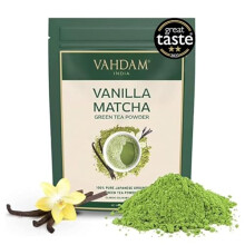 VAHDAM Japanese Vanilla Matcha Green Tea Powder (100g) | Premium Matcha with Pure Vanilla | Perfect for Lattes | Sourced from Japan