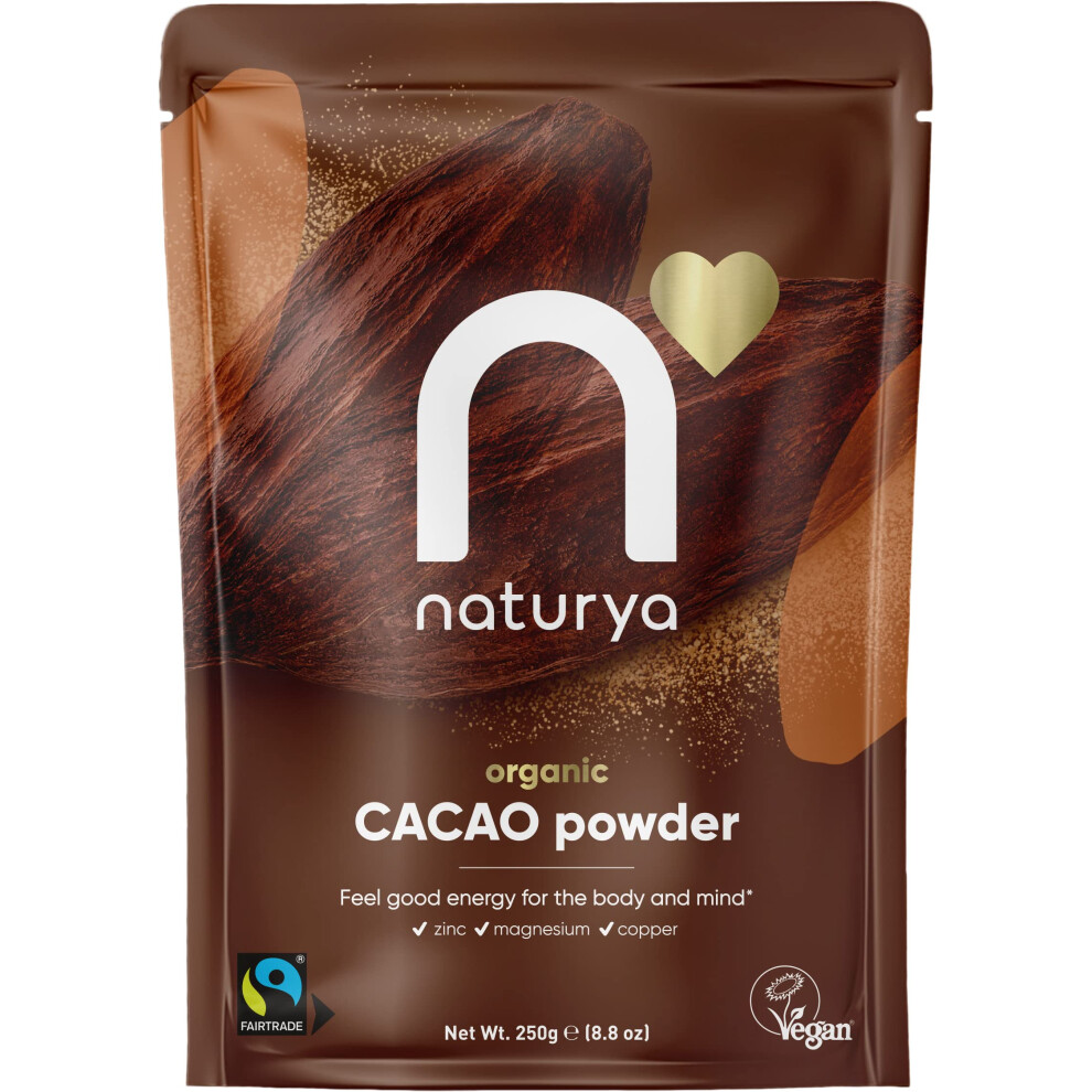 Naturya Fairtrade Organic Cacao Powder, 250G