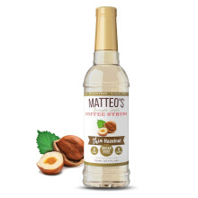 Matteo's Sugar Free Coffee Flavoring Syrup, Hazelnut, Delicious Coffee Syrup, 0 Calorie, 0 Sugar Coffee Syrups, Keto Friendly, 25.4 Oz, 1-Pack