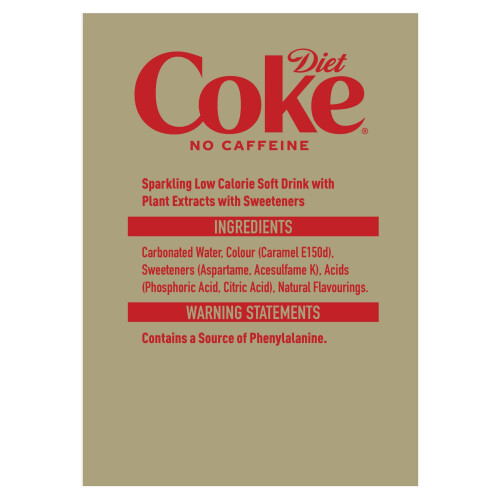 Diet Coke No Caffeine, 24 x 330 ml 1