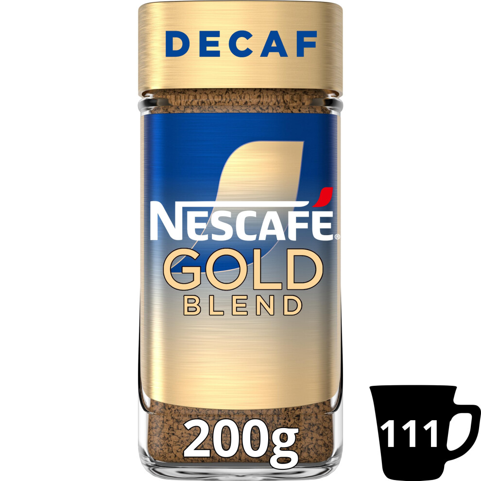 Nescafe Nescaf? Gold Blend Decaf Premium Instant Coffee, Rich Aroma And Smooth Taste Gold Blend Decaf Coffee, 200G (Pack Of 1)