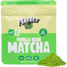 Perfect Ted | Vanilla Bean 75g | Ceremonial Grade Latte Powder | Japanese Matcha Tea Powder | Matcha Fuel (30 Servings)