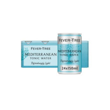 Fever-Tree Refreshingly Light Mediterranean Tonic Water 8 x 150ml (Pack of 3, Total 24 Cans)
