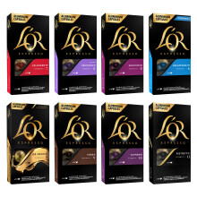 L'OR Favourites Assortment - Nespresso Compatible Coffee Pods (Pack of 8, Total 80 Drinks)