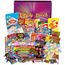 Simply Sweets mega retro sweets hamper gift box. A perfect present for Birthdays, Get Well Soon, Christmas. Packed in a fun stylish unique box.