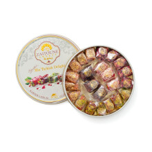 Zaitoune Turkish Delight Mix - 250 g | Luxury Assortment with Pomegranate, Pistachio & Rose Presented in a Beautiful Gift Tin | Authentic Lokum Sweets