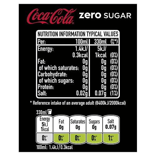 Coca Cola Coca Cola Zero Sugar 24 x 330ml Cans 1