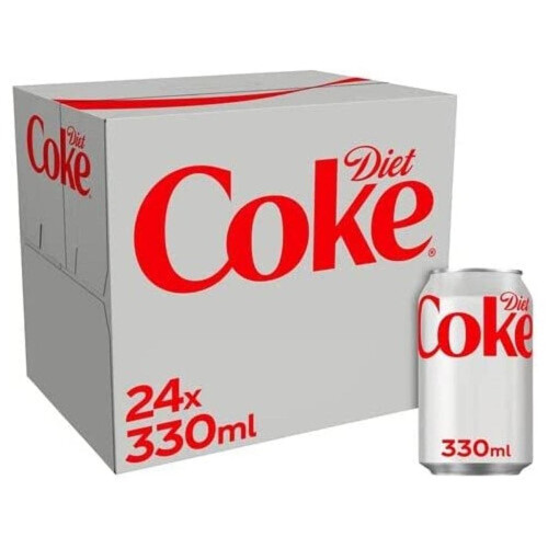 Diet Coke Can Cola, Box 330 ml (Pack of 24)