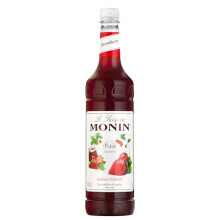 MONIN Premium Strawberry Syrup 1L for Cocktails and Mocktails. Vegan-Friendly, Allergen-Free, 100% Natural Flavours and Colourings
