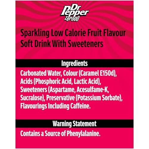 Dr Pepper Dr Pepper Can Zero 330 ml (Pack of 24) 1