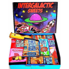 Moo Free & NOMO Chocolate Selection Hamper Gift Box | Free From, Dairy Free, Gluten Free & Vegan | Hamper Exclusive To INTERGALACTIC SWEETS