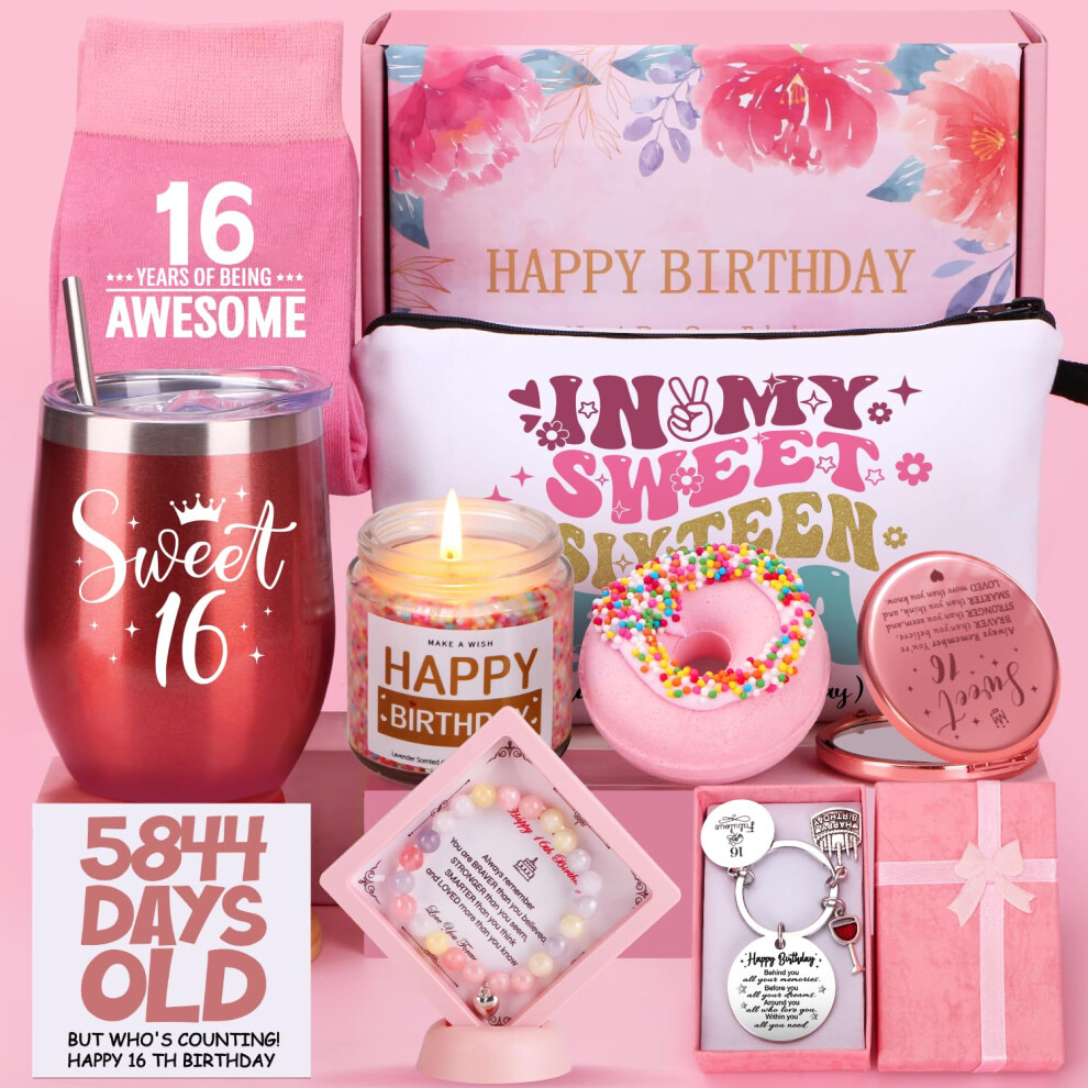16th Birthday Gifts Girls, Sweet 16 Gifts For Girls, 16 Year Old Gifts For Girls, Happy 16th Birthday Pamper Hamper For Her Best Friend Sister