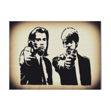 (Pulp Fiction=337) Canvas Print Film Retro Movie Vintage Cinema Poster DIY Framed Kit Wall Art for Living Room Bedroom Decor 16x20 inch