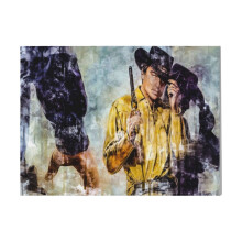 (Once Upon A Time In Hollyw=681) Canvas Print Film Retro Movie Vintage Cinema Poster DIY Framed Kit Wall Art for Living Room Bedroom Decor 16x20 inch
