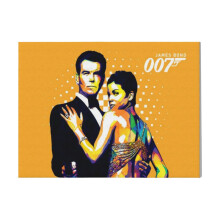 (Pierce Brosnan James Bond=478) Canvas Print Film Retro Movie Vintage Cinema Poster DIY Framed Kit Wall Art for Living Room Bedroom Decor 16x20 inch