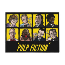 (Pulp Fiction=300) Canvas Print Film Retro Movie Vintage Cinema Poster DIY Framed Kit Wall Art for Living Room Bedroom Decor 16x20 inch