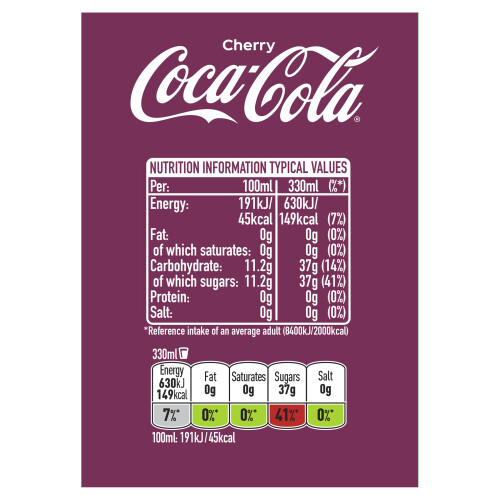 Coca Cola Coca-Cola Original Taste Cherry 8 x 330ml Cans 2