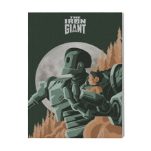 (The Iron Giant=4389) Canvas Print Film Retro Movie Vintage Cinema Poster DIY Framed Kit Wall Art for Living Room Bedroom Decor 16x20 inch