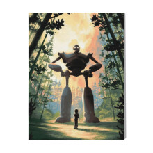 (The Iron Giant=8880) Canvas Print Film Retro Movie Vintage Cinema Poster DIY Framed Kit Wall Art for Living Room Bedroom Decor 16x20 inch