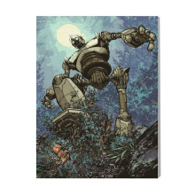 (The Iron Giant=1658) Canvas Print Film Retro Movie Vintage Cinema Poster DIY Framed Kit Wall Art for Living Room Bedroom Decor 16x20 inch