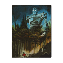 (The Iron GIant=5932) Canvas Print Film Retro Movie Vintage Cinema Poster DIY Framed Kit Wall Art for Living Room Bedroom Decor 16x20 inch