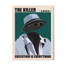 (The Killer=297) Canvas Print Film Retro Movie Vintage Cinema Poster DIY Framed Kit Wall Art for Living Room Bedroom Decor 16x20 inch