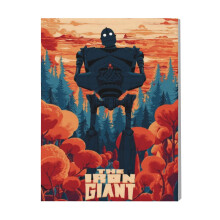 (The Iron Giant=4594) Canvas Print Film Retro Movie Vintage Cinema Poster DIY Framed Kit Wall Art for Living Room Bedroom Decor 16x20 inch