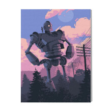 (The Iron GIant=3274) Canvas Print Film Retro Movie Vintage Cinema Poster DIY Framed Kit Wall Art for Living Room Bedroom Decor 16x20 inch