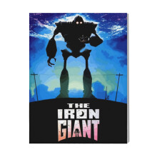 (The Iron Giant=7602) Canvas Print Film Retro Movie Vintage Cinema Poster DIY Framed Kit Wall Art for Living Room Bedroom Decor 16x20 inch