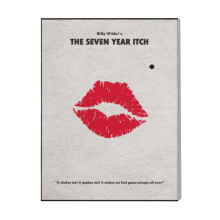 (The Seven Year Itch=3250) Canvas Print Film Retro Movie Vintage Cinema Poster DIY Framed Kit Wall Art for Living Room Bedroom Decor 16x20 inch